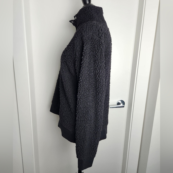 Fluffy Black Pullover Sweatshirt - Picture 2 of 9